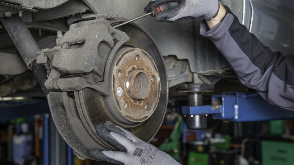 Brake inspection involves examining the condition of brake pads